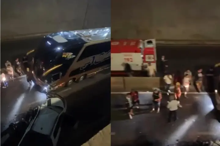 Duas pessoas ficam feridas em colisão entre ônibus e Fiat Toro na Miguel Sutil, em Cuiabá