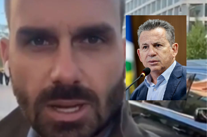 Eduardo Bolsonaro reage a críticas de Mauro Mendes e chama governador de “político bosta”
