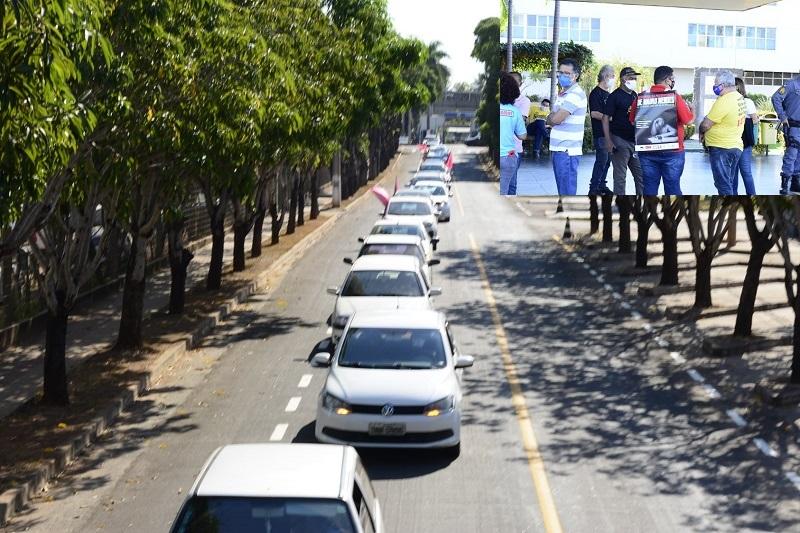 Servidores da Educação fazem carreata contra reforma da previdência em Cuiabá