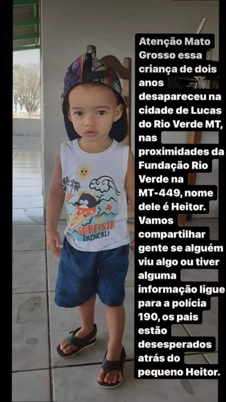 População se mobiliza através das redes sociais na busca de informações do paradeiro de Heitor