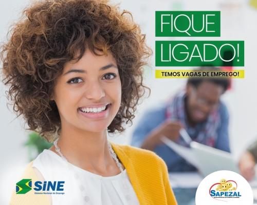 Veja as vagas de emprego disponíveis no Sine de Sapezal