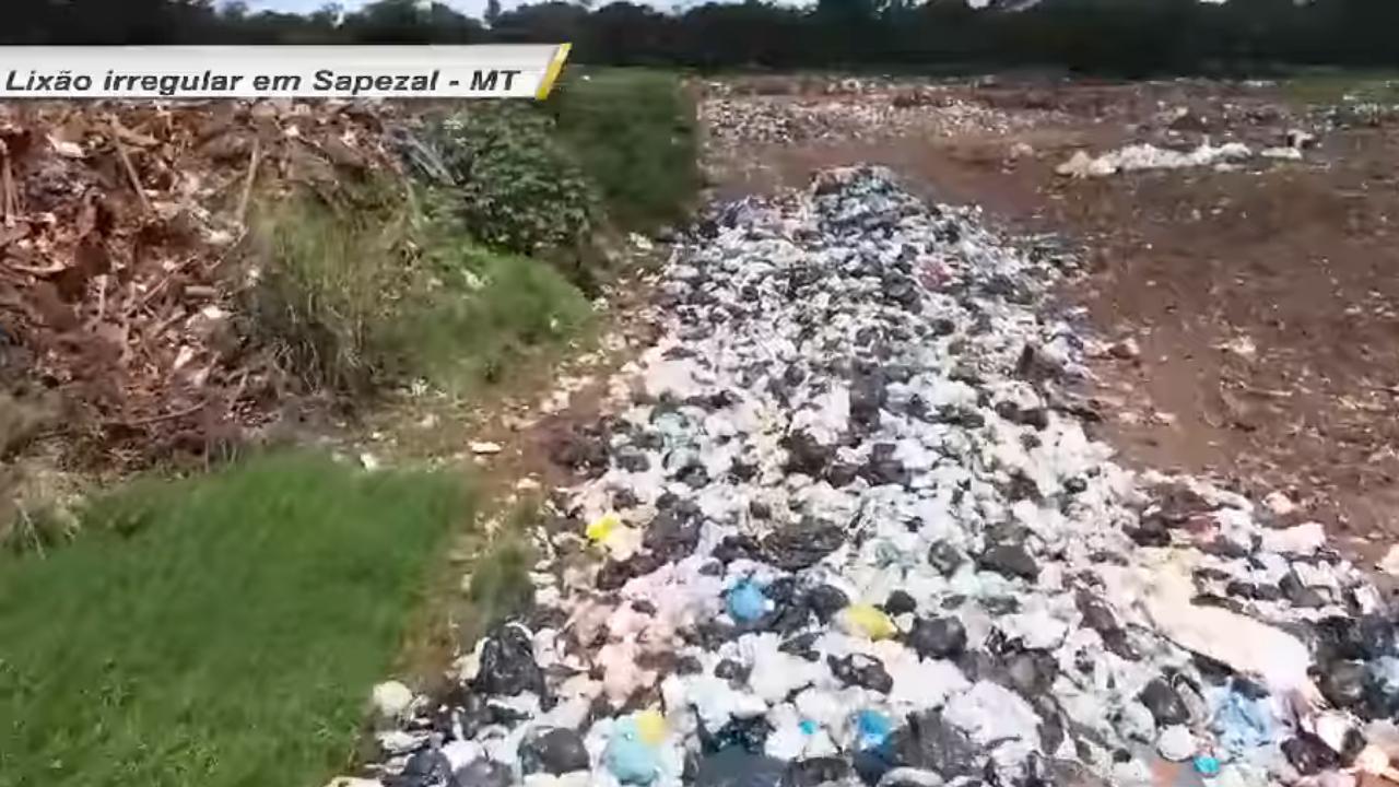 Lixão a céu aberto de Sapezal é destaque na imprensa estadual; Veja