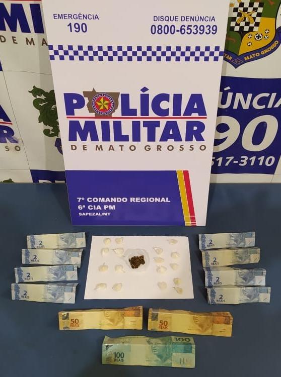 Homem é preso por tráfico na região da rodoviária de Sapezal