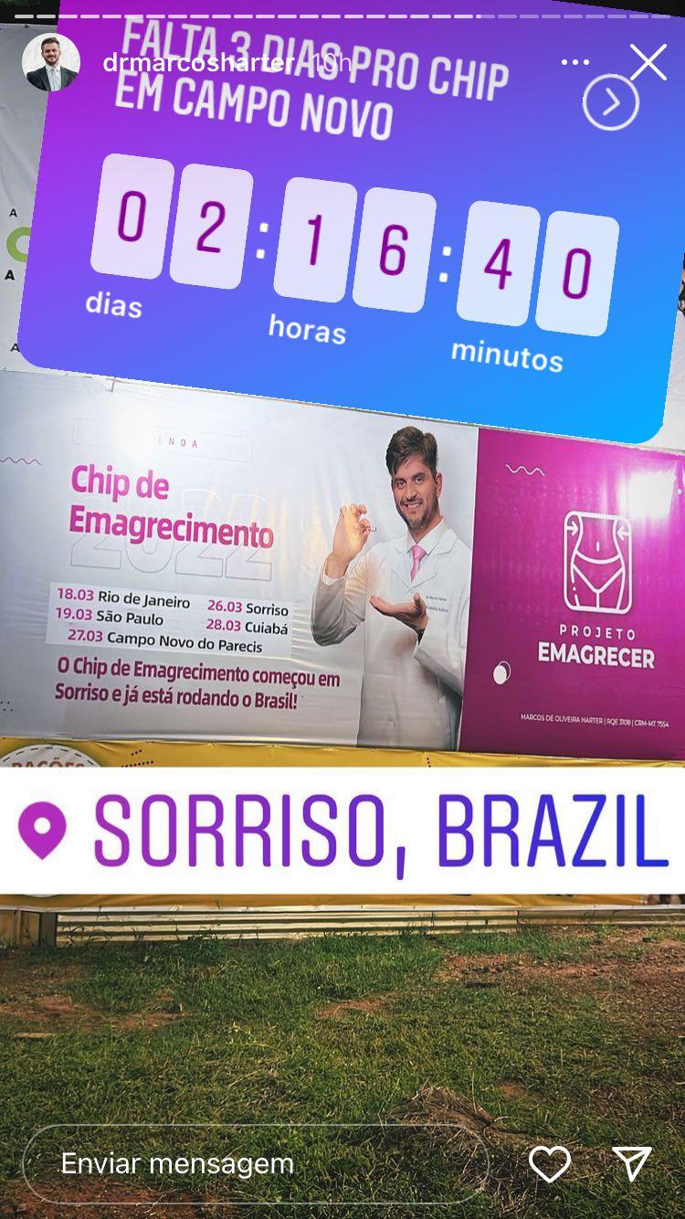 Marcos Harter estará em Campo Novo do Parecis no próximo domingo
