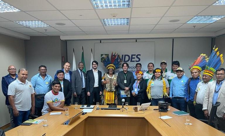 Indígenas de Campo Novo do Parecis e Sapezal participam de reunião com representantes do BNDES para debater fomento à produção agrícola