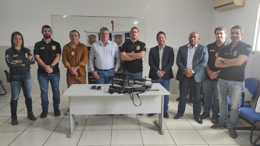 Polícia Civil fortalece unidades de fronteira com a entrega de fuzis