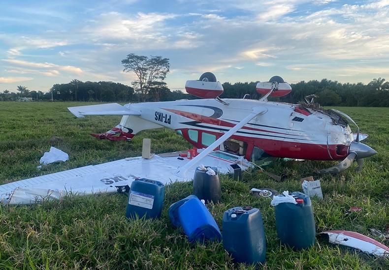 Avião que caiu em Juara é o mesmo roubado no Piauí