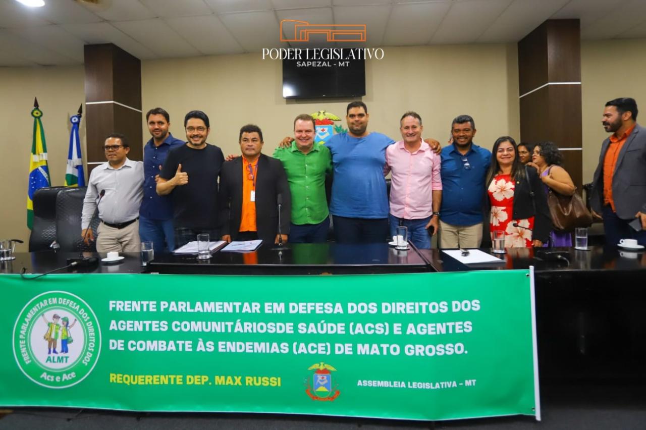 Câmara de Sapezal marca presença na instauração da Frente Parlamentar em defesa de agentes de saúde
