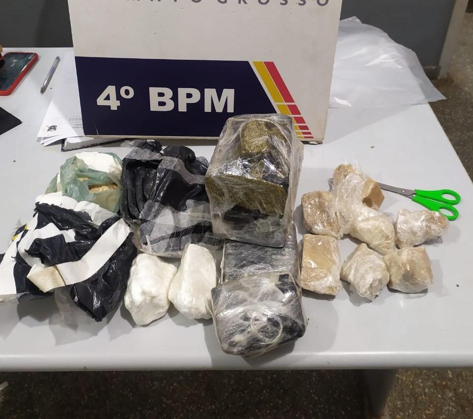 PM prende homem e apreende dois adolescentes por tráfico de drogas em Várzea Grande