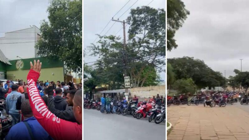 Motoboys se unem em cortejo emocionante em homenagem a entregador morto por motorista bêbado em Cuiabá