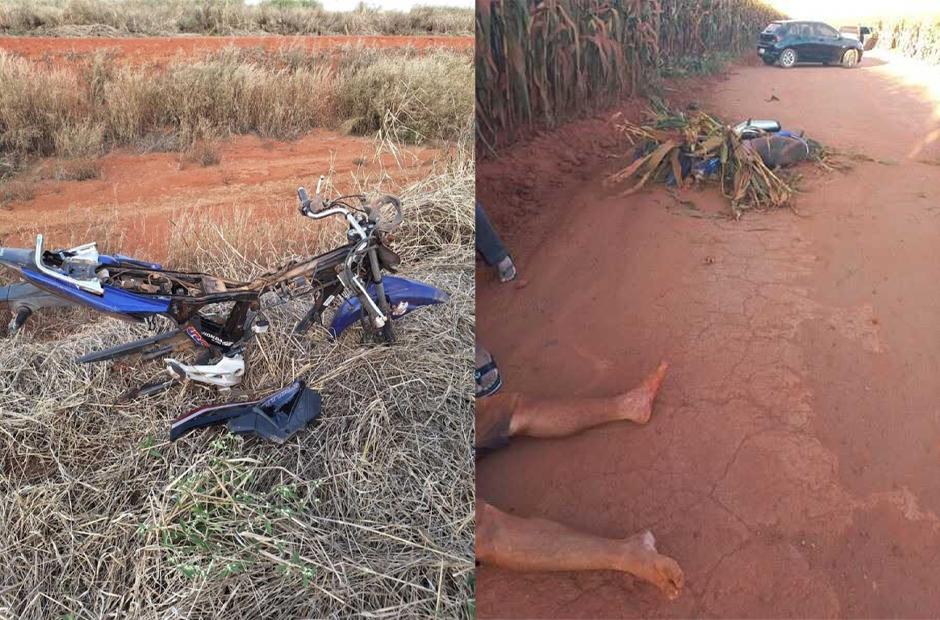 Motociclista fica ferido após acidente e moto é encontrada desmontada