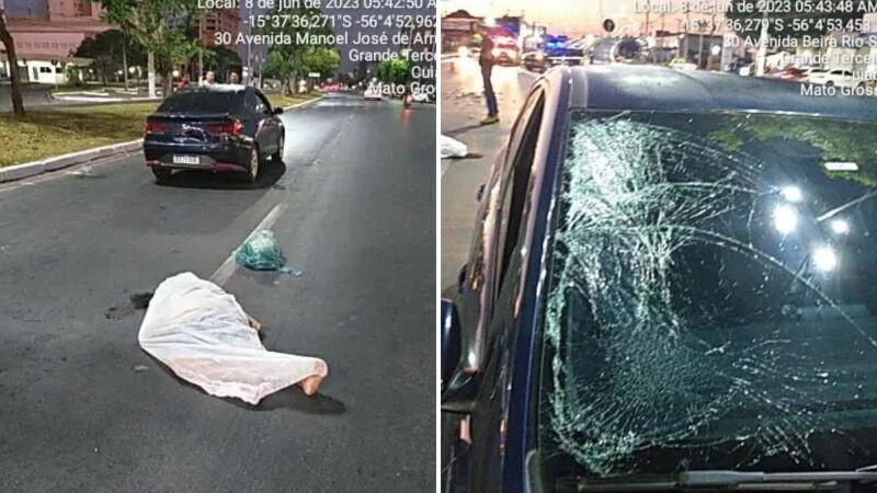 Catadora de latinhas morre após ser atropelada por motorista de aplicativo em Cuiabá