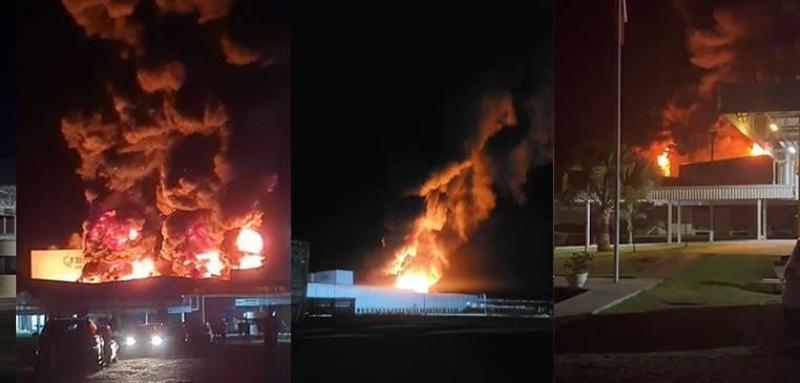 Incêndio de grandes proporções destrói frigorífico em Diamantino
