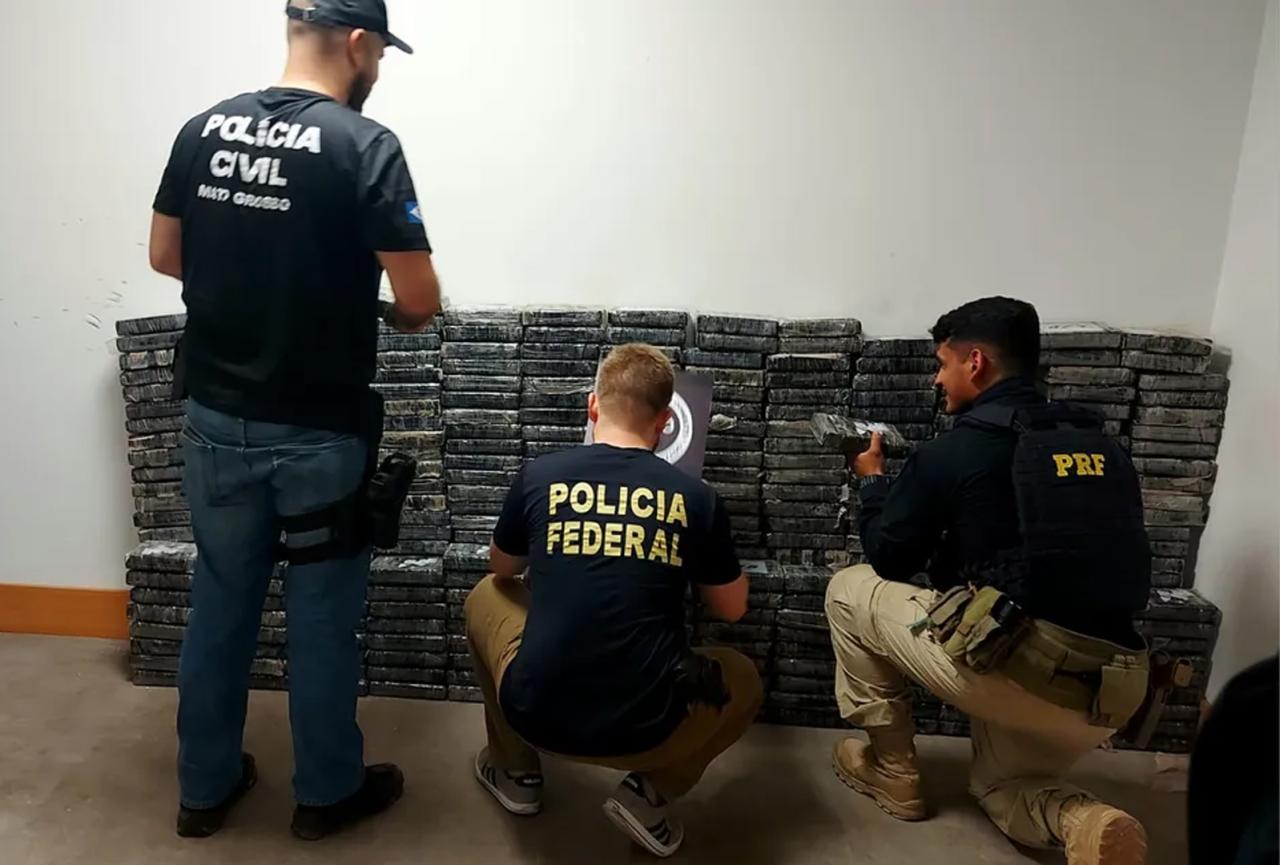 Uma tonelada de cocaína é apreendida pelas forças de segurança em MT
