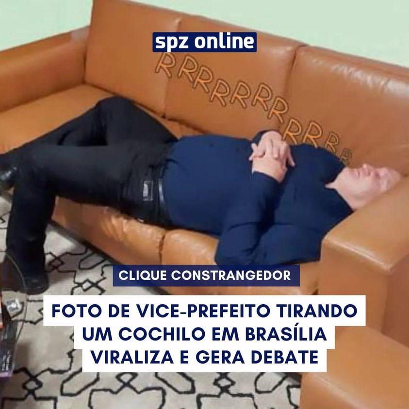 Foto de vice-prefeito tirando um 