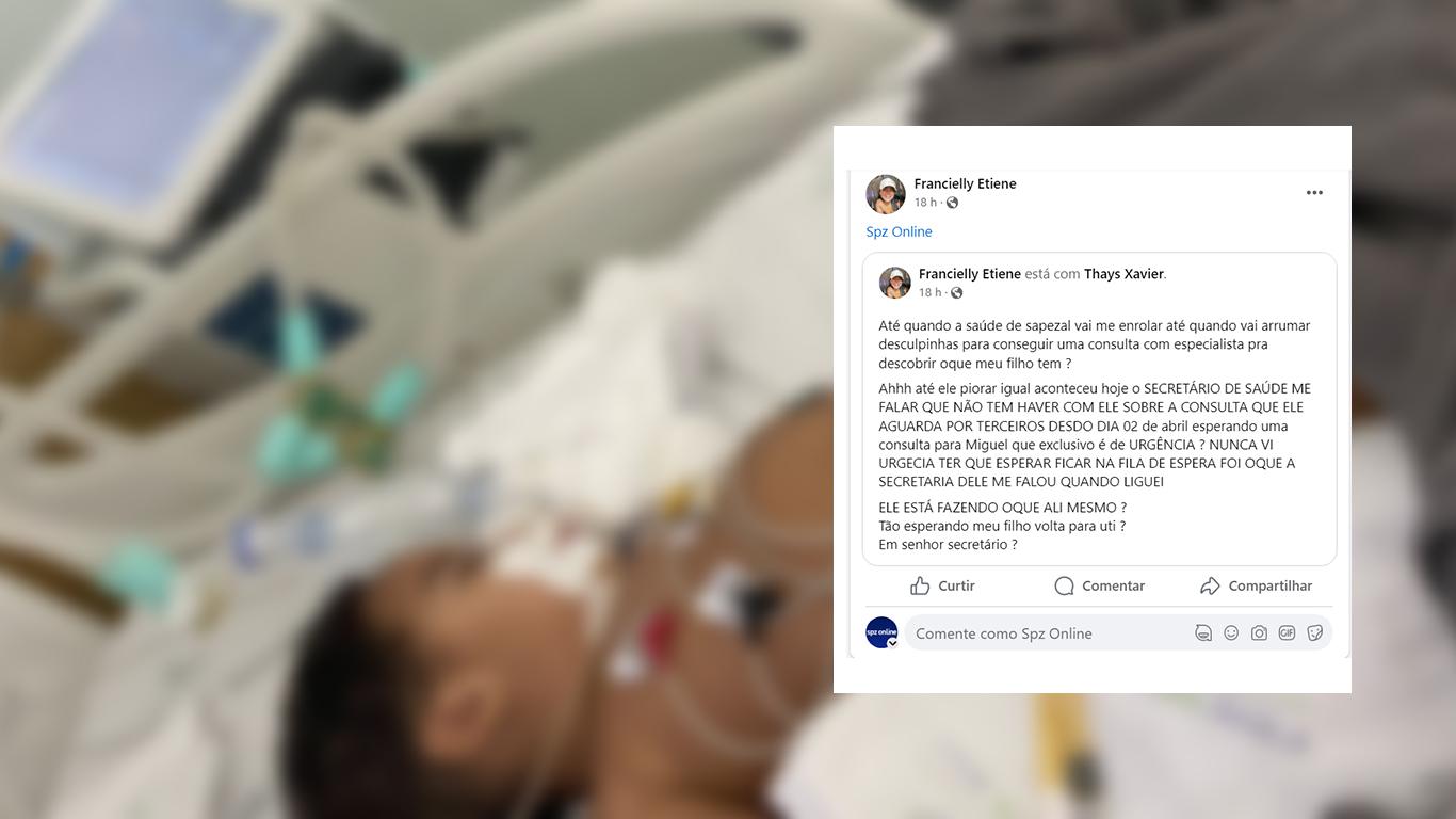 Mãe denuncia dificuldade em conseguir atendimento médico para filho com problemas respiratórios em Sapezal