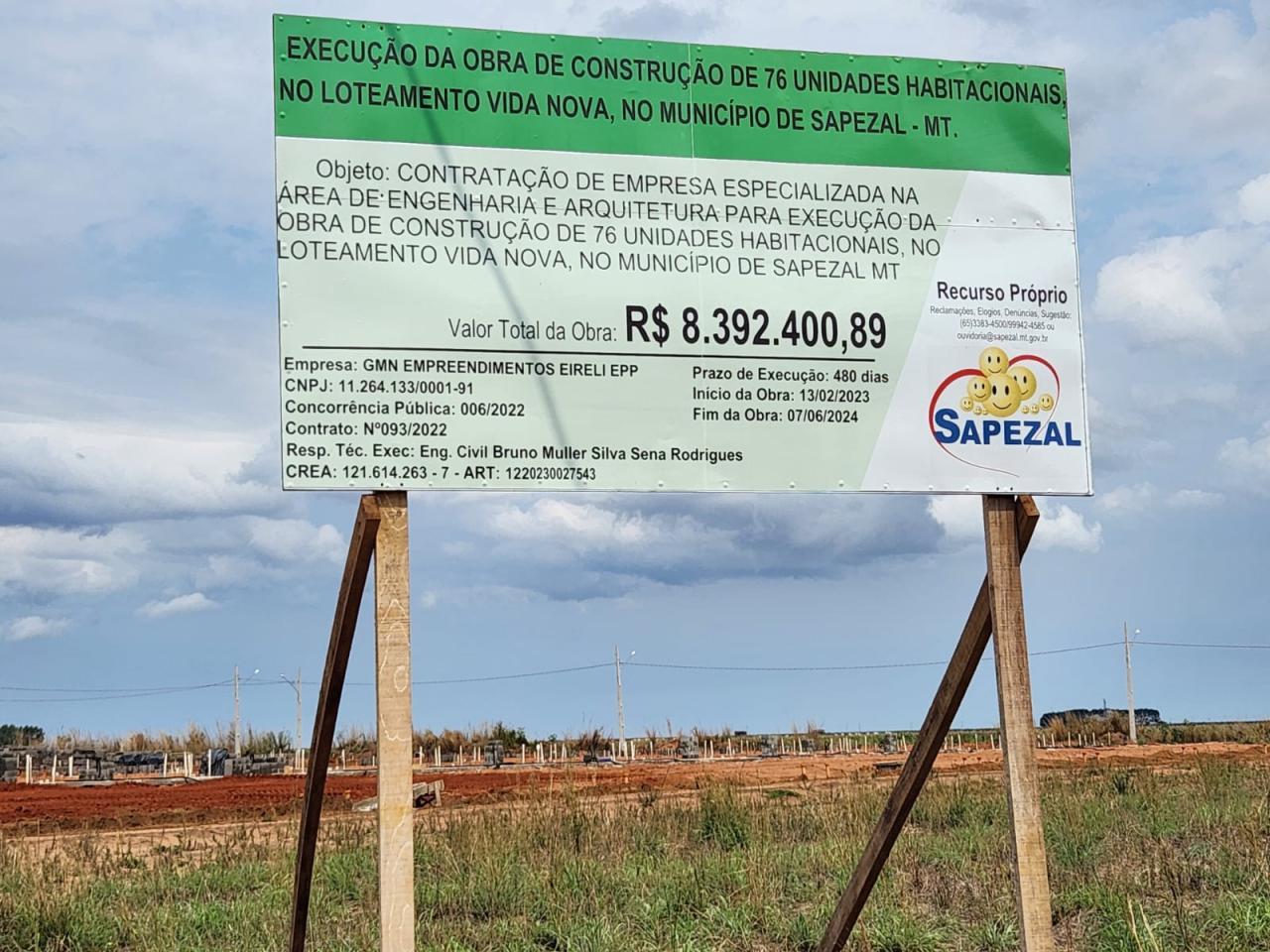 Prefeitura divulga nome dos 76 beneficiários do Projeto Habitacional Vida Nova