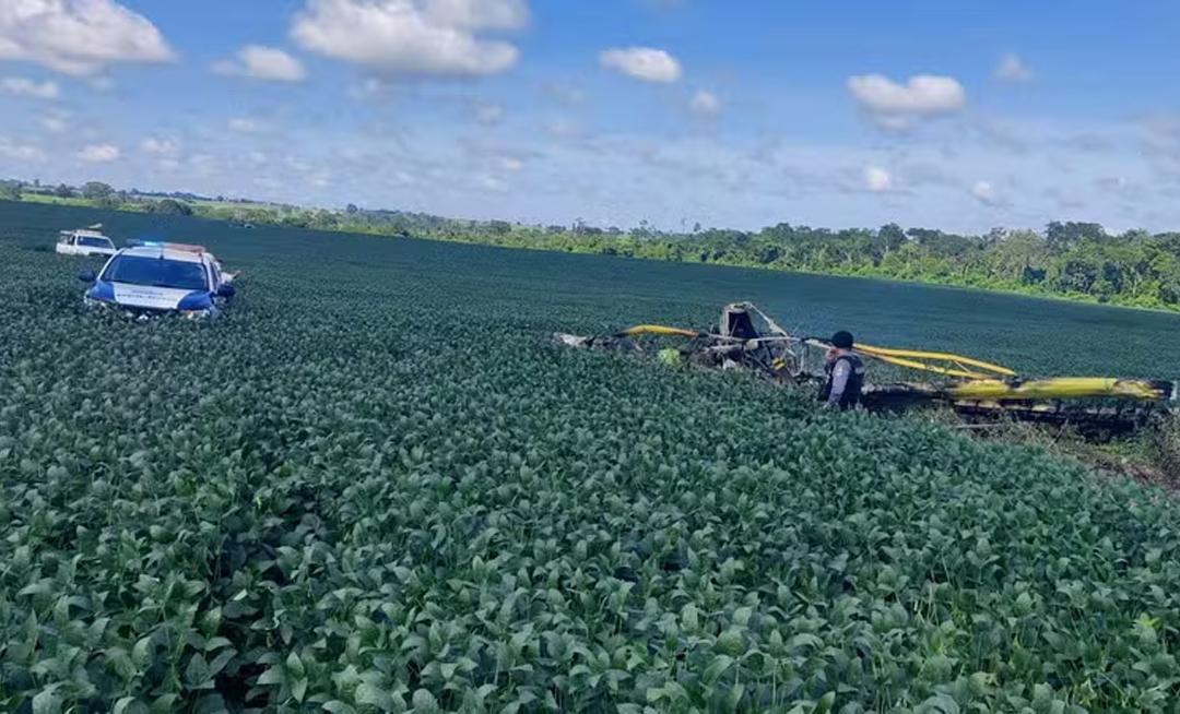 Piloto morre após queda de avião agrícola em Nova Monte Verde