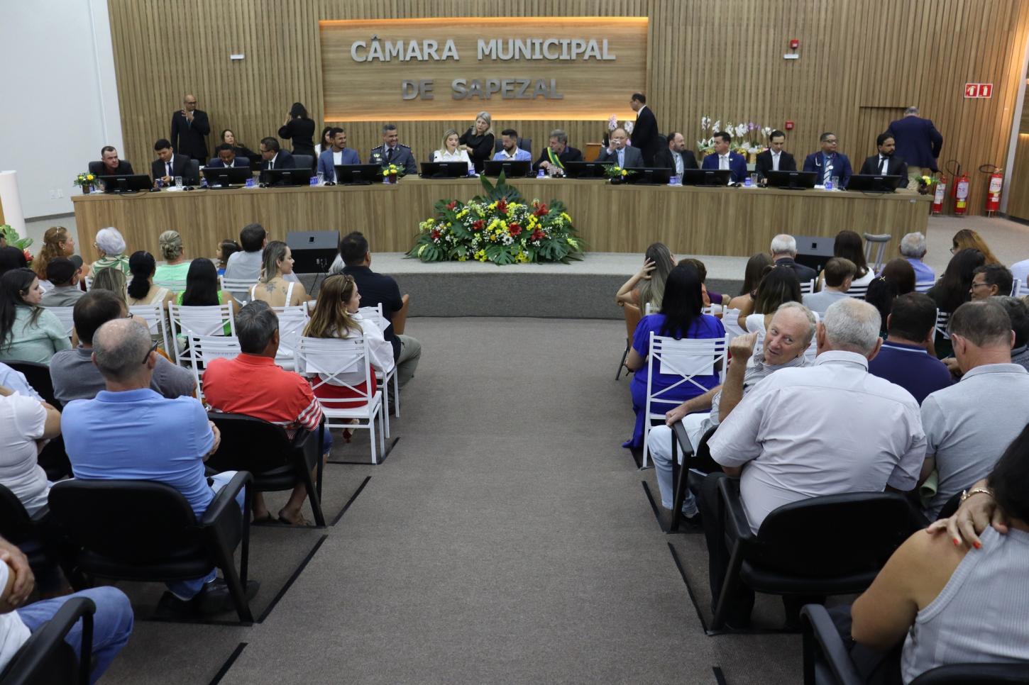 Câmara de Sapezal realiza evento de posse e define nova mesa diretora