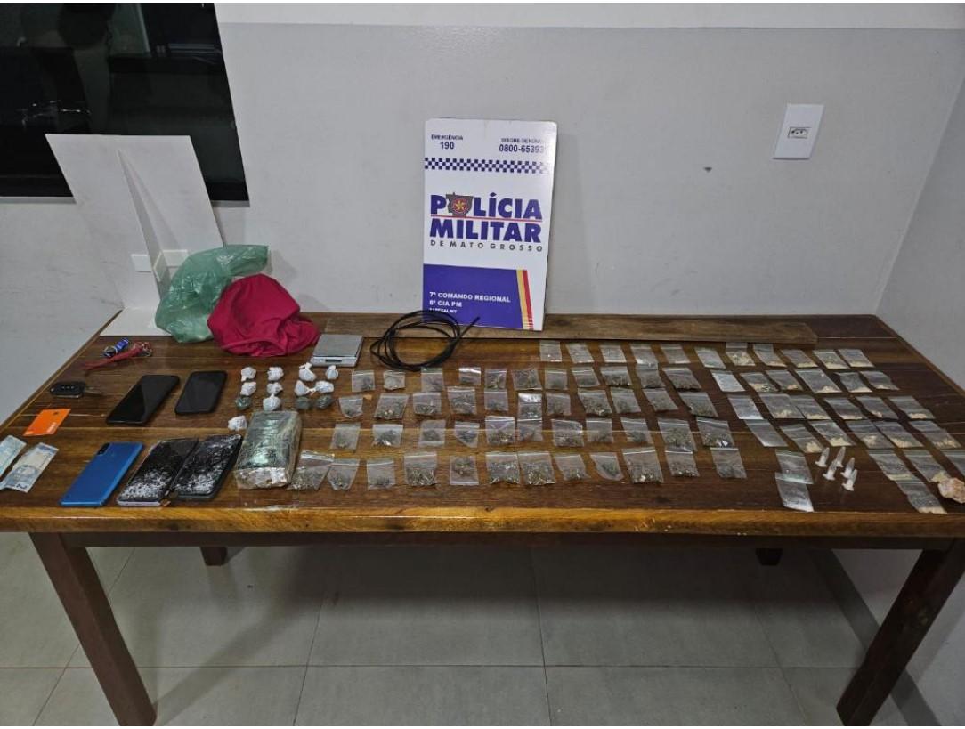 Polícia Militar apreende diversas porções de entorpecentes durante resgate de vítima que sofria tortura