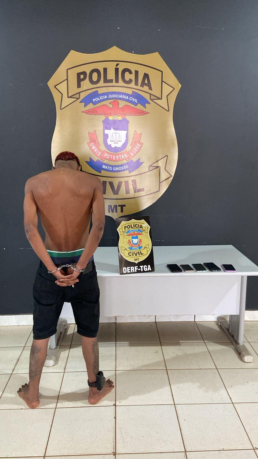 DERF prende suspeito de envolvimento em dois roubos violentos em Tangará da Serra