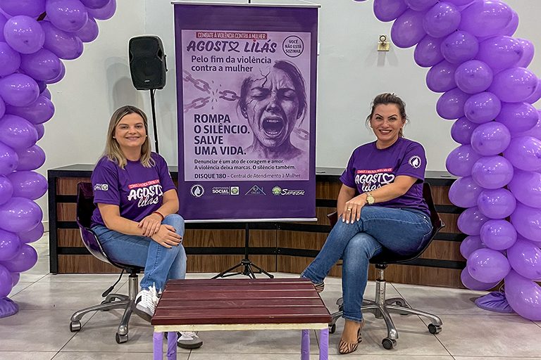 Sapezal promove roda de conversa no Agosto Lilás com foco no enfrentamento à violência contra a mulher