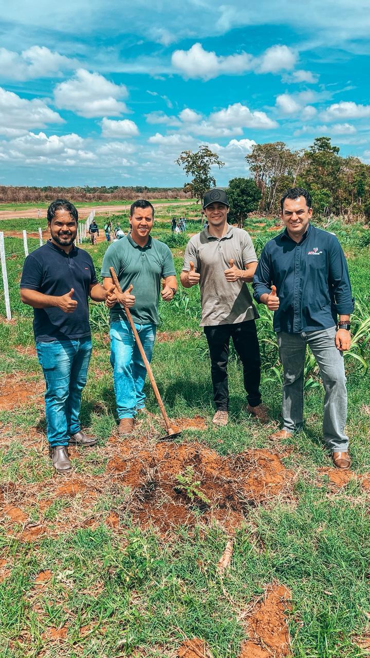 Empresário doa mudas de jacarandá para reflorestamento em área municipal de Sapezal