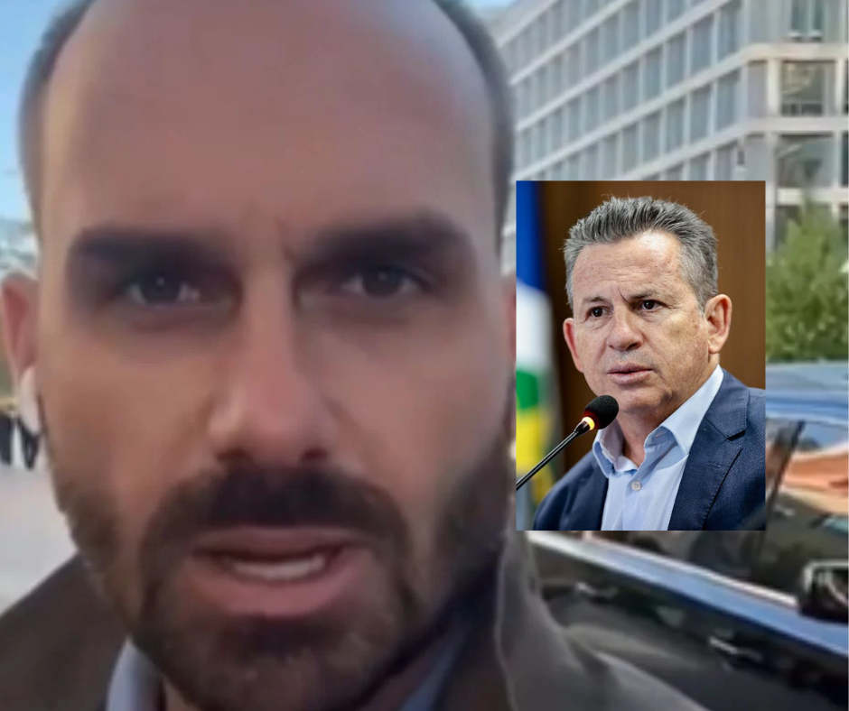 Eduardo Bolsonaro reage a críticas de Mauro Mendes e chama governador de “político bosta”