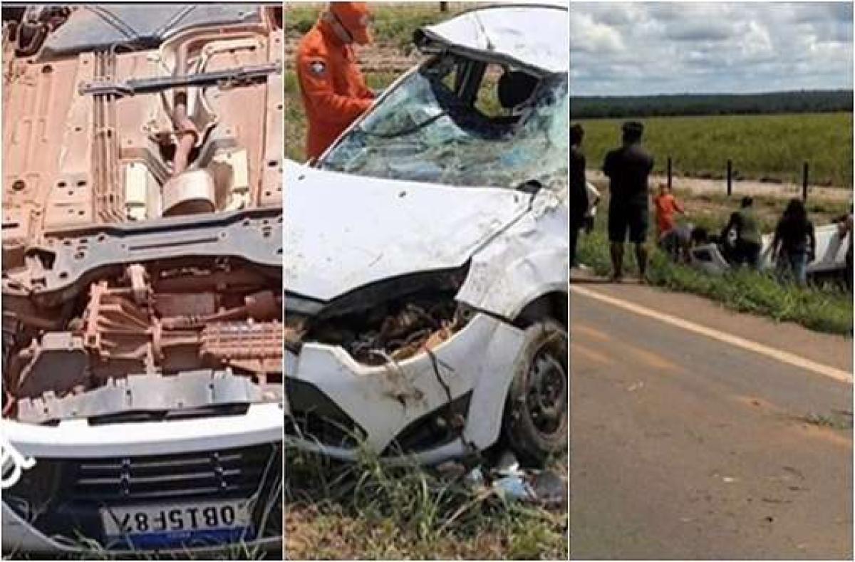 Carro capota na MT-235 e deixa quatro feridos entre Campo Novo do Parecis e Sapezal