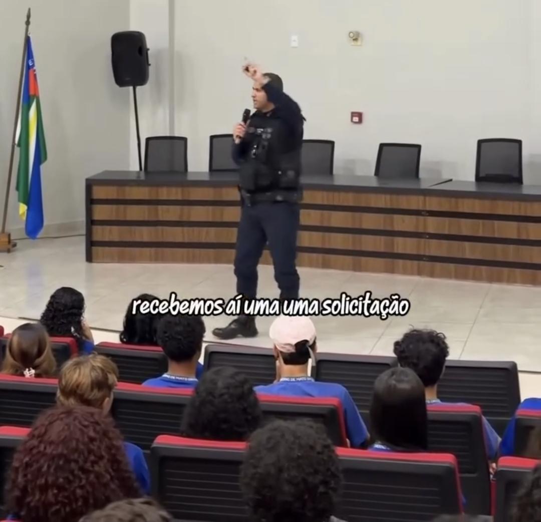 Polícia Militar realiza ciclo de palestras sobre Patrulha Maria da Penha para estudantes em Sapezal