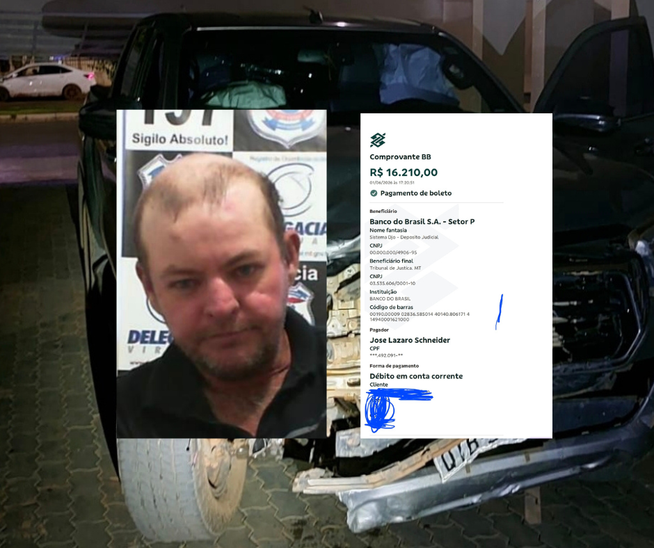 Fiança de R$ 16,2 mil garantiu liberdade de motorista preso após acidente fatal em Sapezal