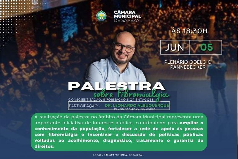 Sapezal recebe palestra sobre fibromialgia com o médico Leonardo Albuquerque