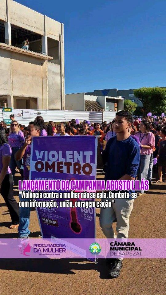 Caminhada em Sapezal reforça campanha de combate à violência contra a mulher