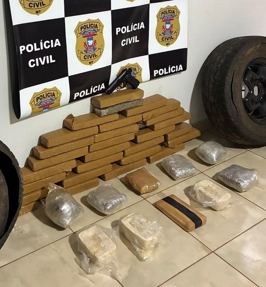 Polícia apreende 38 tabletes de drogas e prende dois suspeitos em Brasnorte
