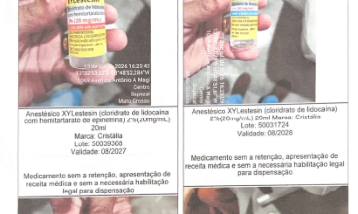 Medicamentos apreendidos em clínica de ex-primeira-dama podem causar intoxicação, arritmias e outras complicações