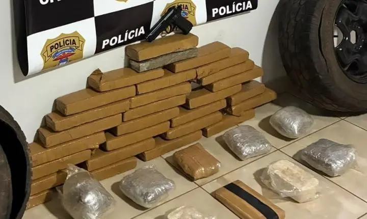 Polícia apreende 38 tabletes de drogas e prende dois suspeitos em Brasnorte